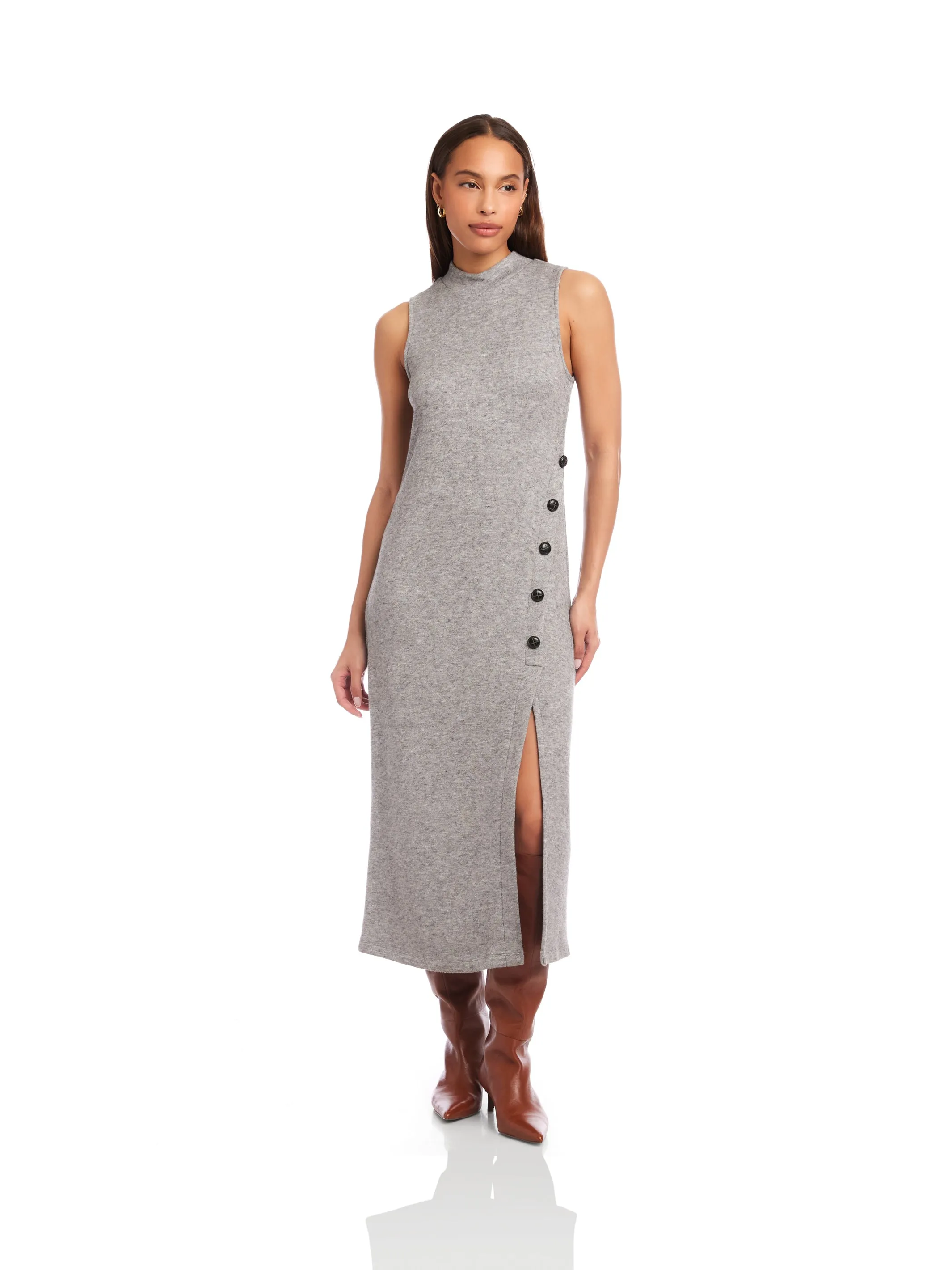 Lauren Button Detail Midi Dress sold by Fifteen Twenty product image thumbnail 5