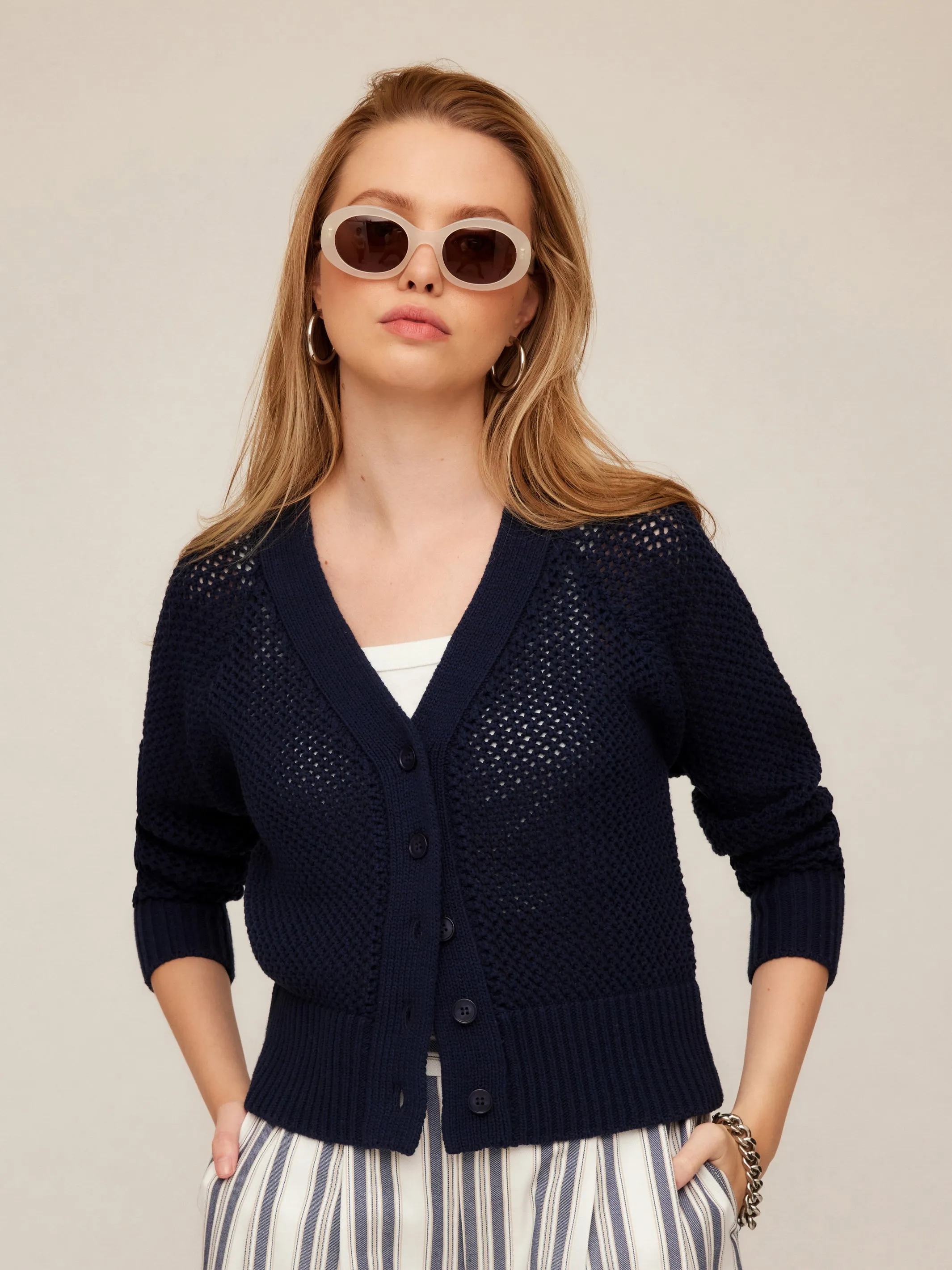 Ellen Crochet Cardigan Sweater sold by Fifteen Twenty