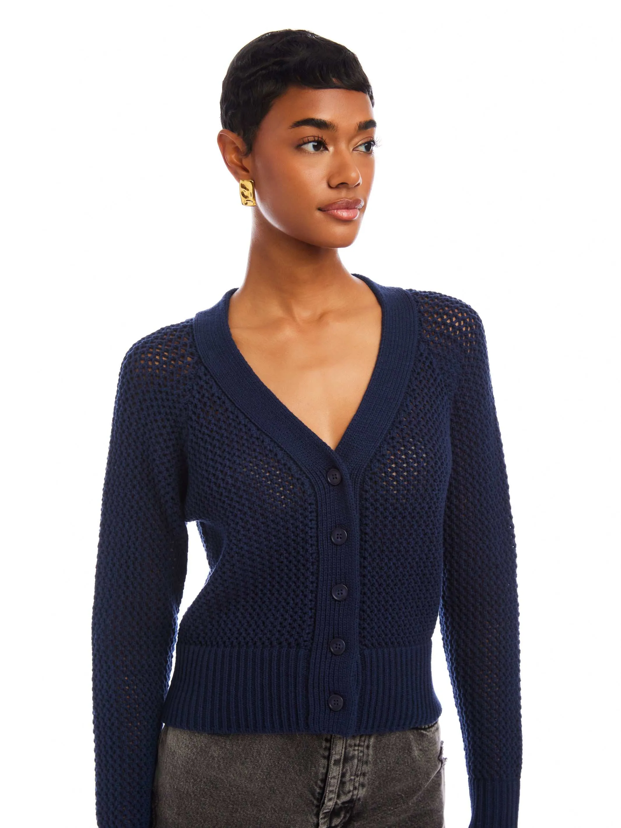 Ellen Crochet Cardigan Sweater sold by Fifteen Twenty product image thumbnail 5