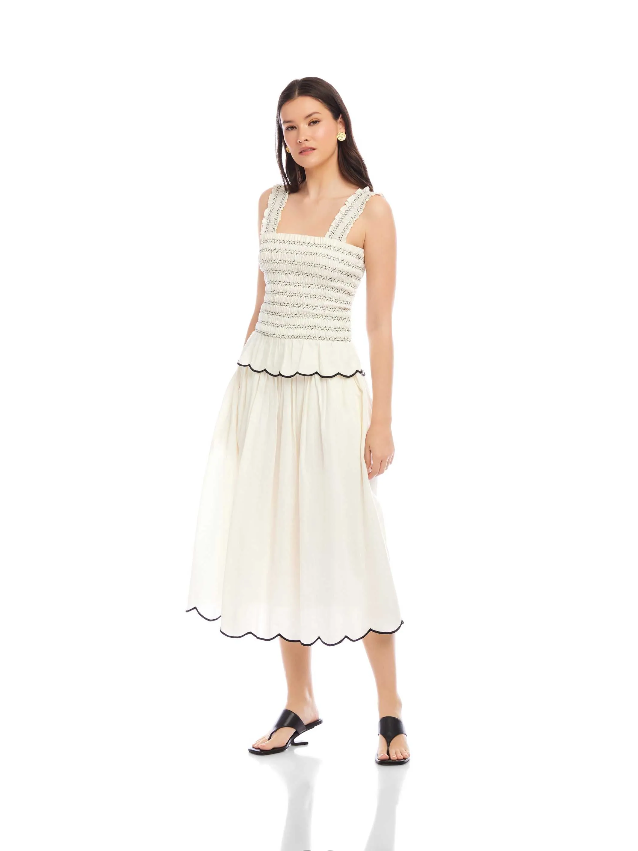 Elliot Smocked Tank Top sold by Fifteen Twenty product image thumbnail 4