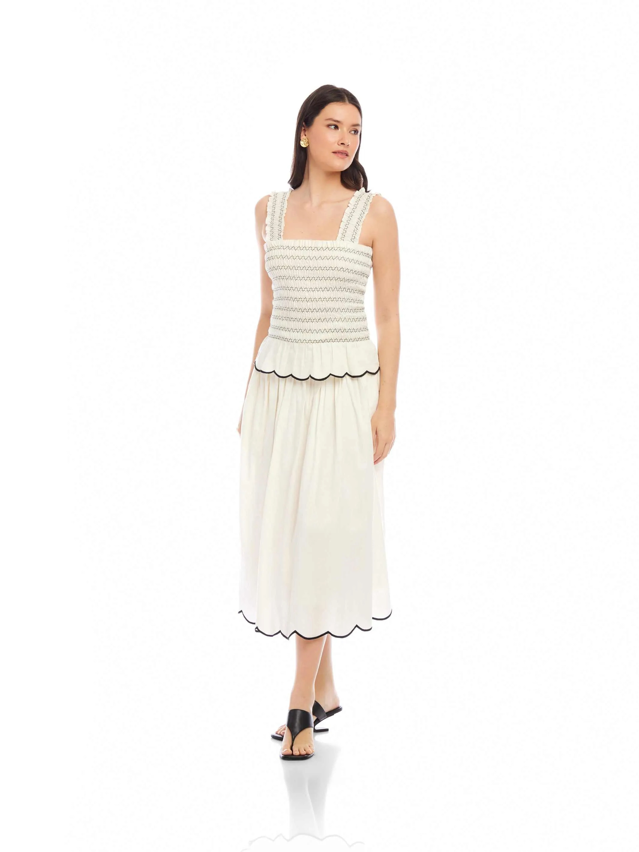 Elliot Smocked Tank Top sold by Fifteen Twenty product image thumbnail 3