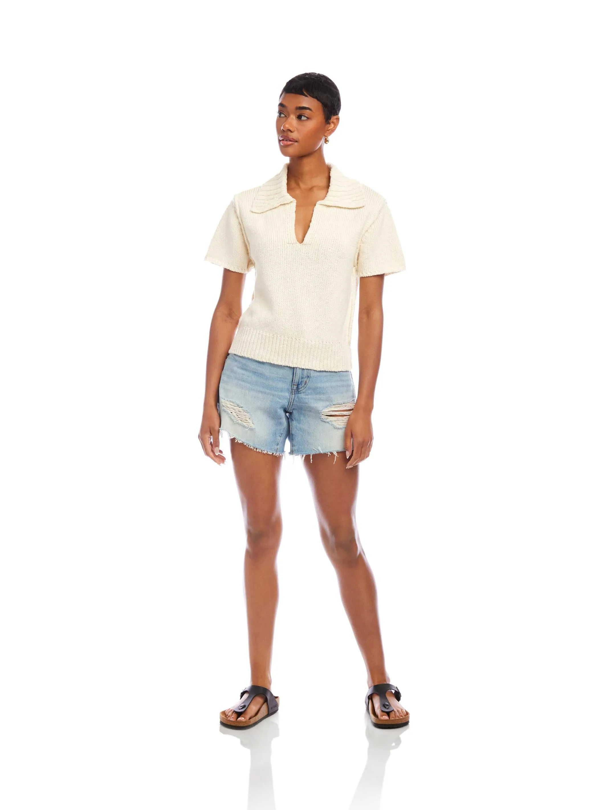 Evie Knit Polo Top sold by Fifteen Twenty product image thumbnail 5