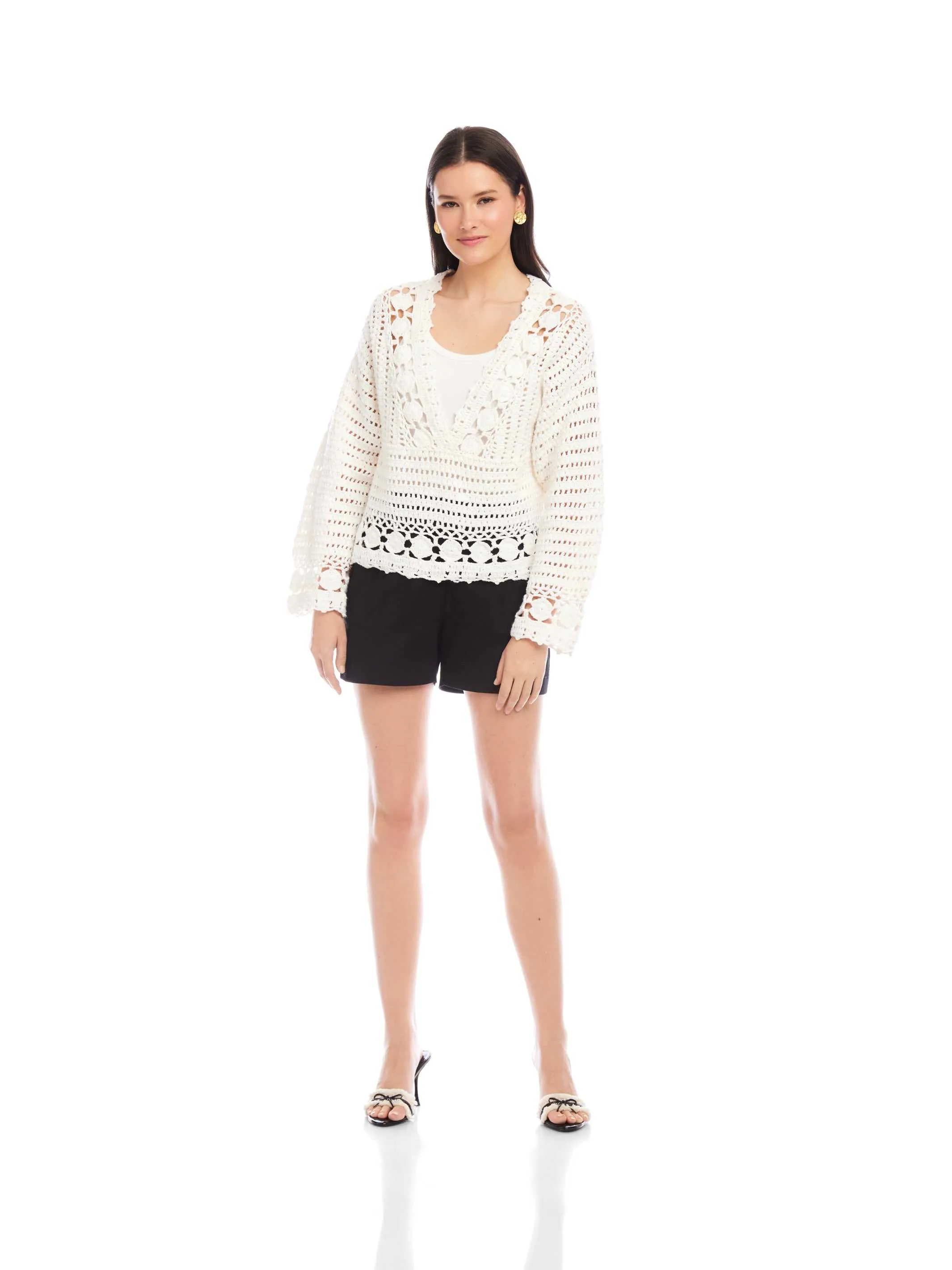 Nila Hand Crochet Pullover sold by Fifteen Twenty product image thumbnail 4