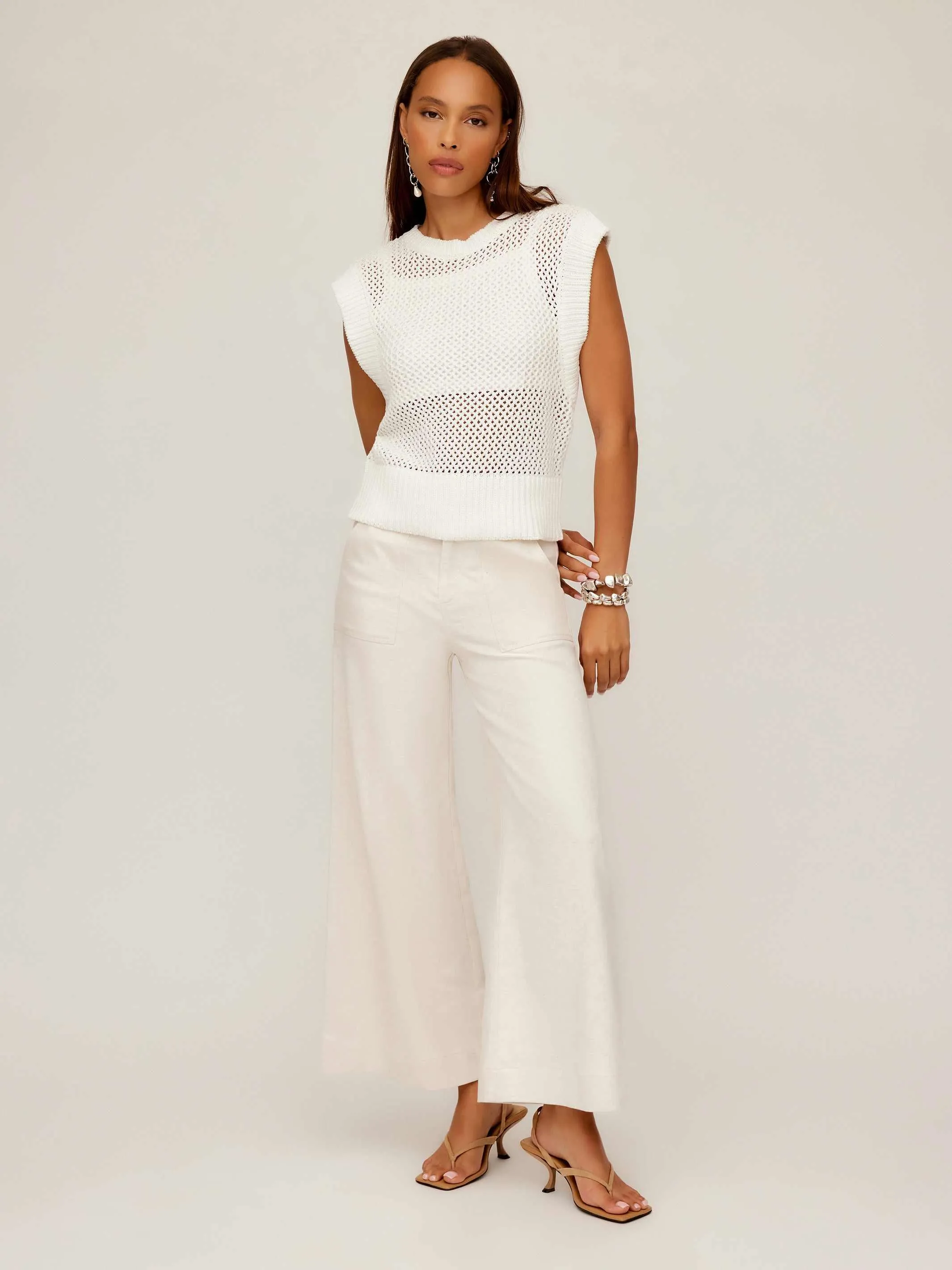 Carly Sleeveless Crochet Top sold by Fifteen Twenty product image thumbnail 2