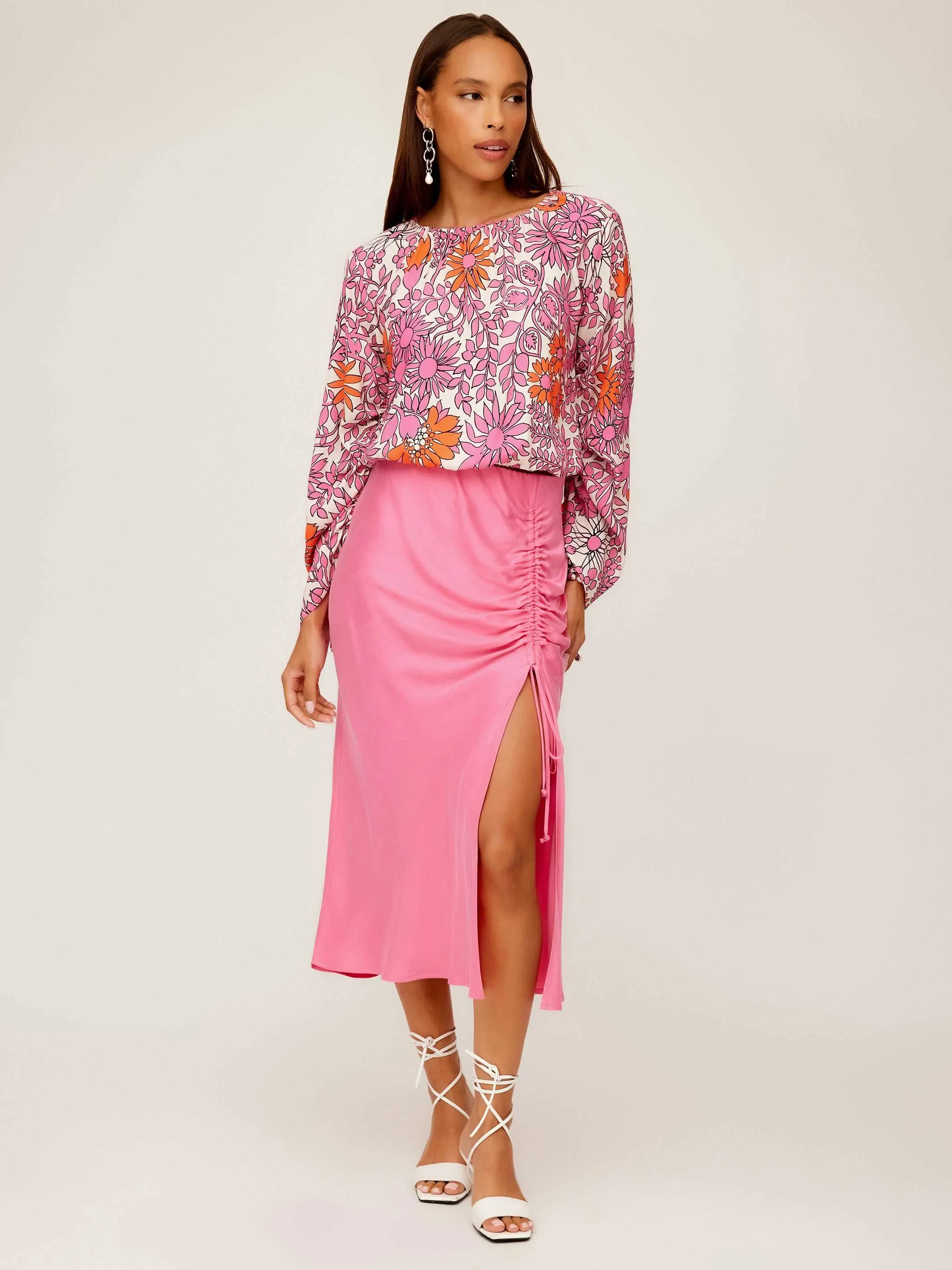 Fiona Shirred Midi Skirt sold by Fifteen Twenty product image thumbnail 2