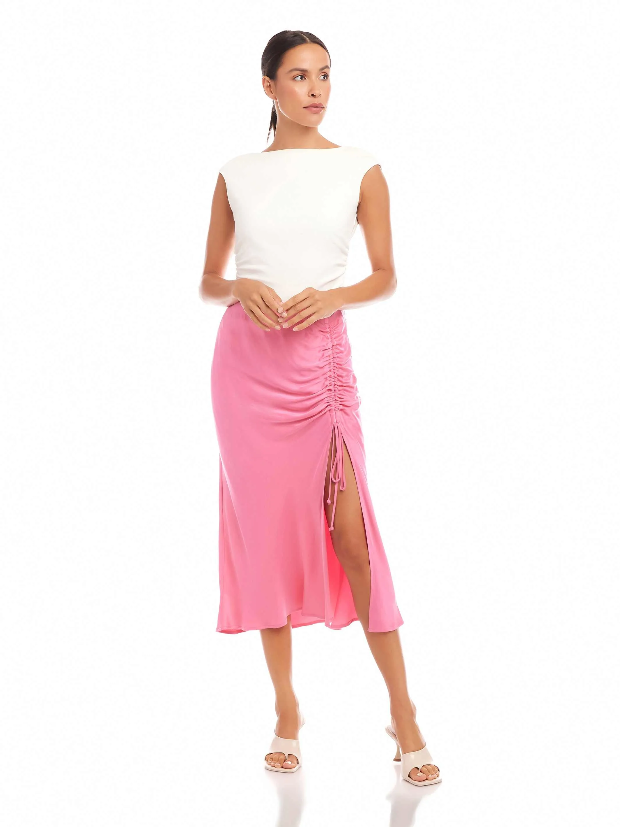 Fiona Shirred Midi Skirt sold by Fifteen Twenty product image thumbnail 3