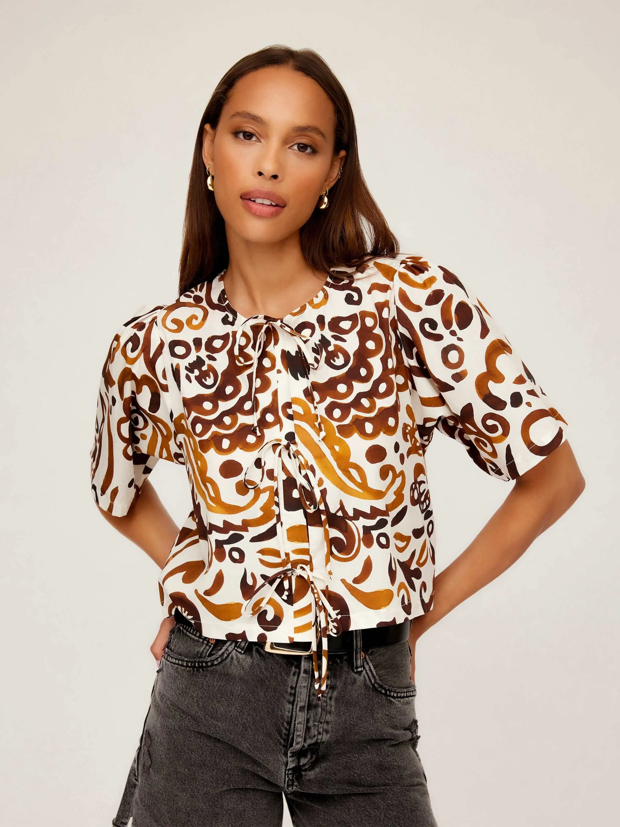 Nadine Bow Detail Top sold by Fifteen Twenty product image thumbnail 2