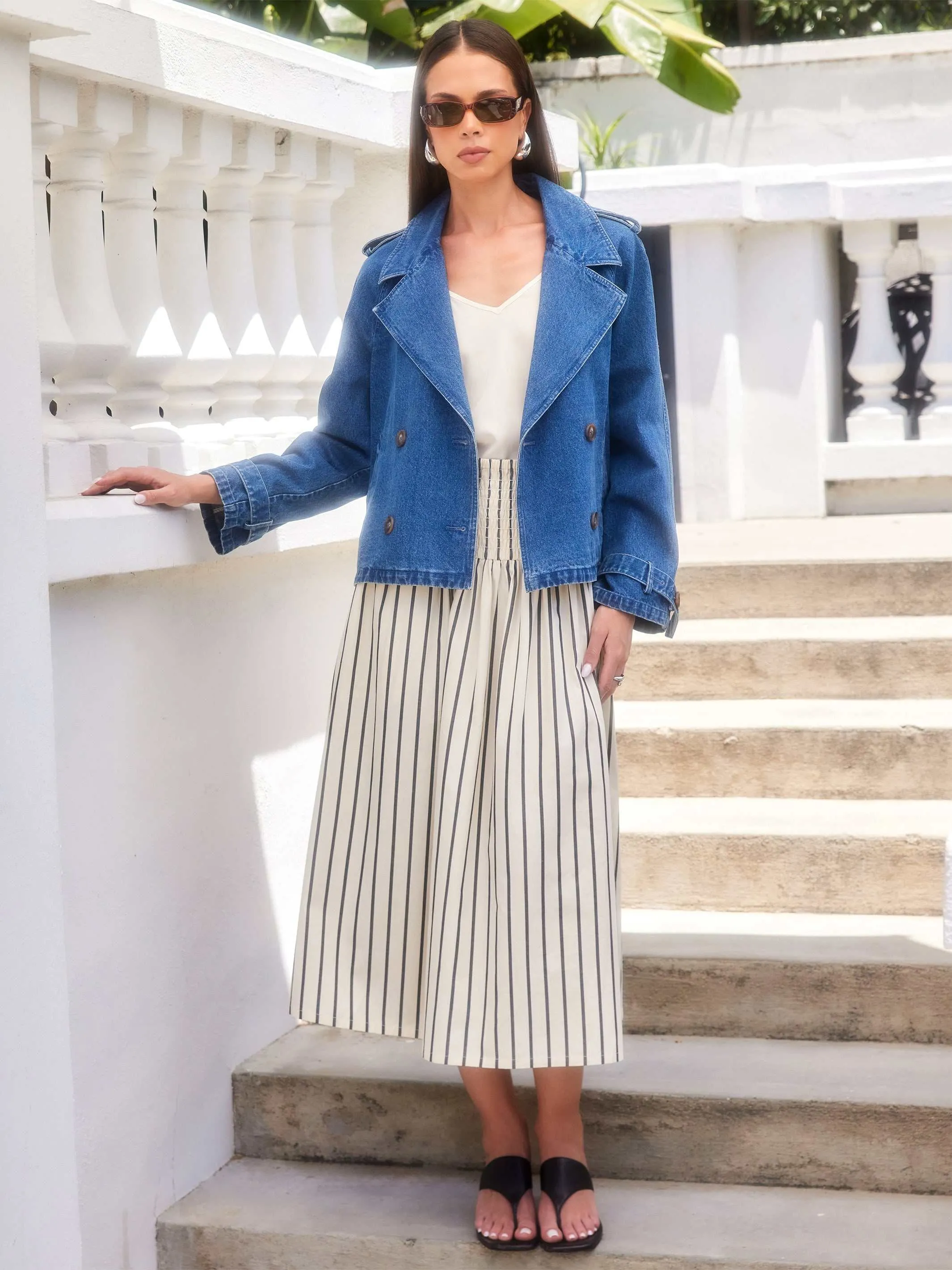 Chelsea Cropped Trench Jacket sold by Fifteen Twenty