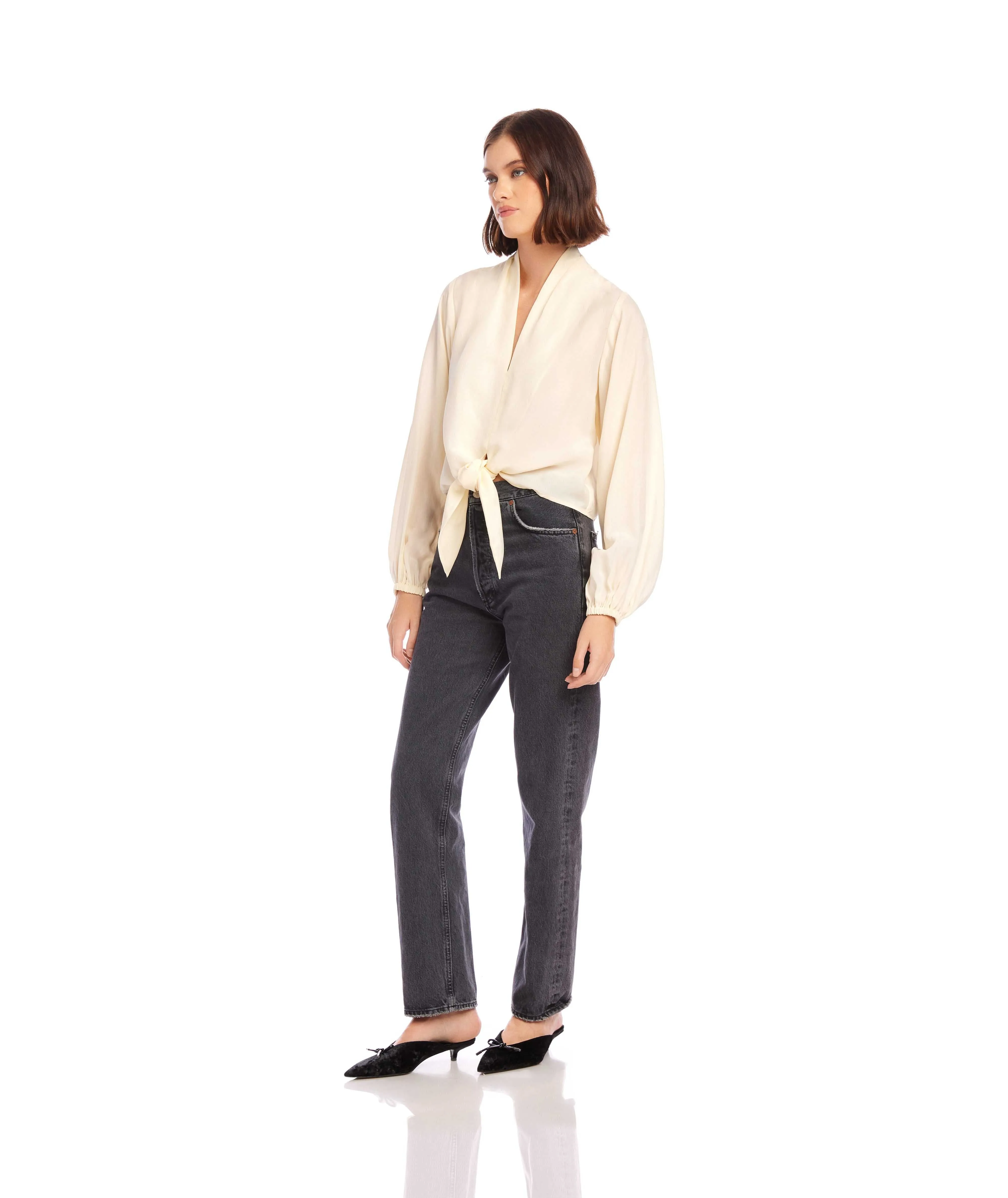 Capri Tie-Front Blouse sold by Fifteen Twenty product image thumbnail 2