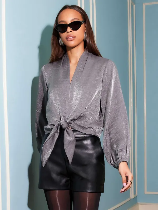 Scarlet Tie-Front Top sold by Fifteen Twenty