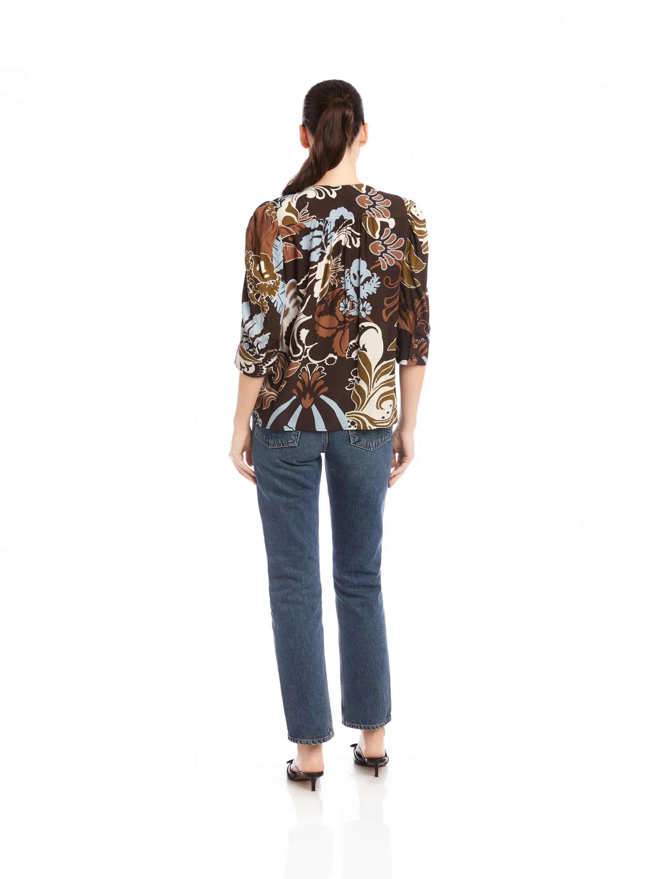 Norah Shirred Sleeve Top sold by Fifteen Twenty product image thumbnail 5