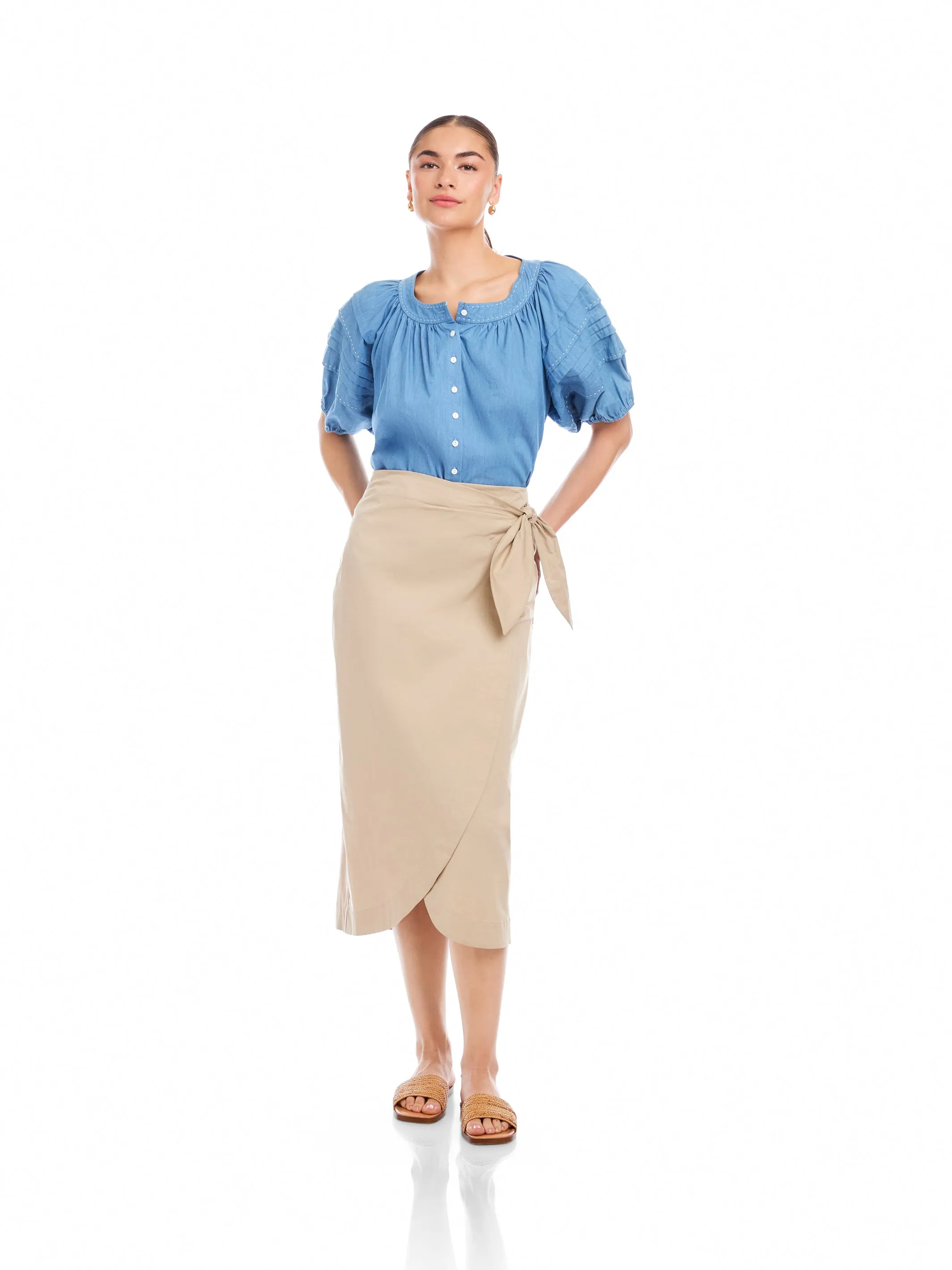 Penelope Wrap Skirt sold by Fifteen Twenty product image thumbnail 2