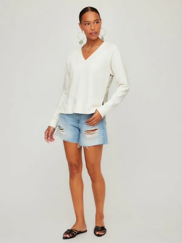 Vivi Contrast V-Neck Top sold by Fifteen Twenty