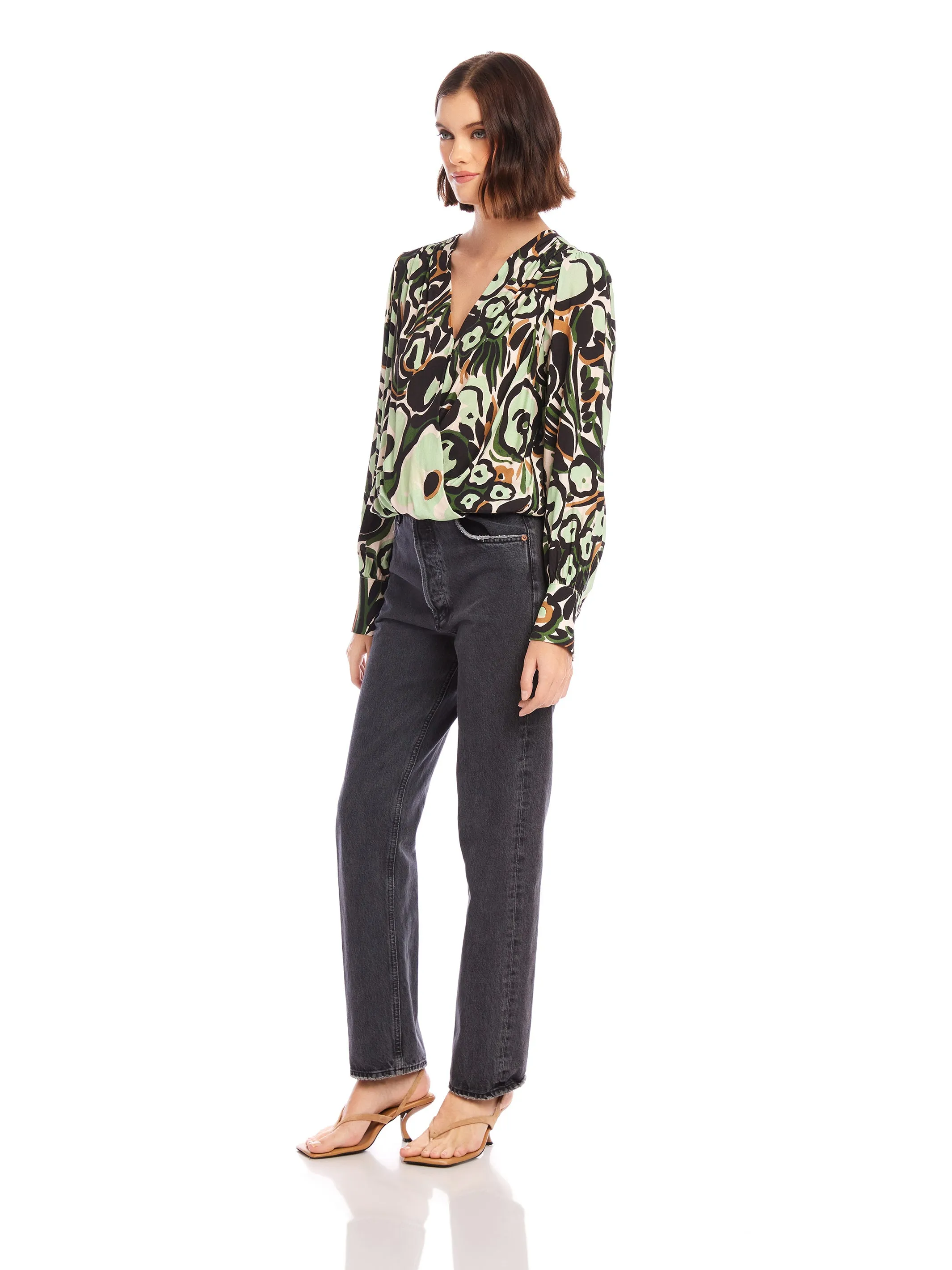 Ines Drape Front Top sold by Fifteen Twenty product image thumbnail 4