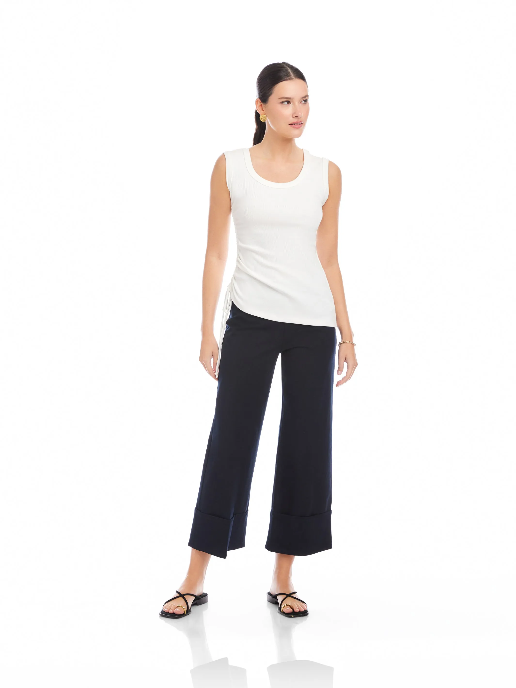 Tia Side-Shirred Tank sold by Fifteen Twenty