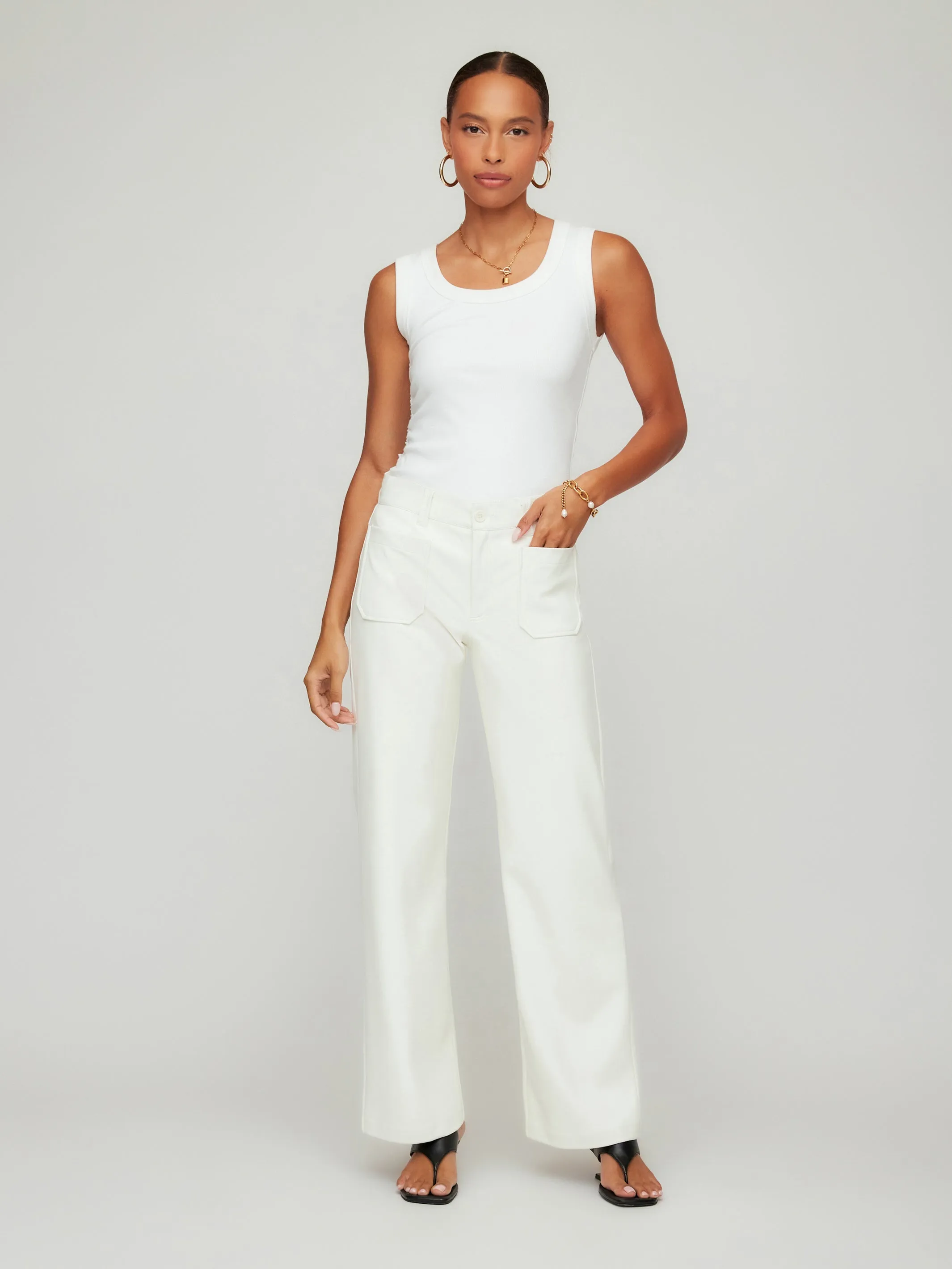 Sophia Faux Leather Wide-Leg Pants sold by Fifteen Twenty