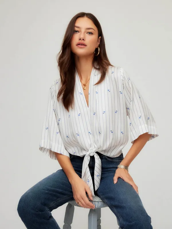 Bernice Tie-Front Blouse made by Fifteen Twenty