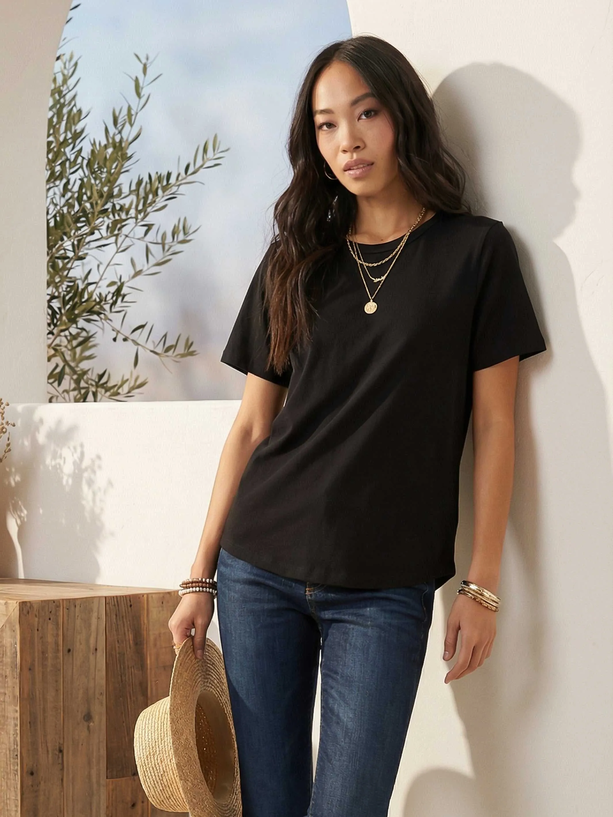 Basic Short Sleeve Tee sold by Fifteen Twenty product image thumbnail 2