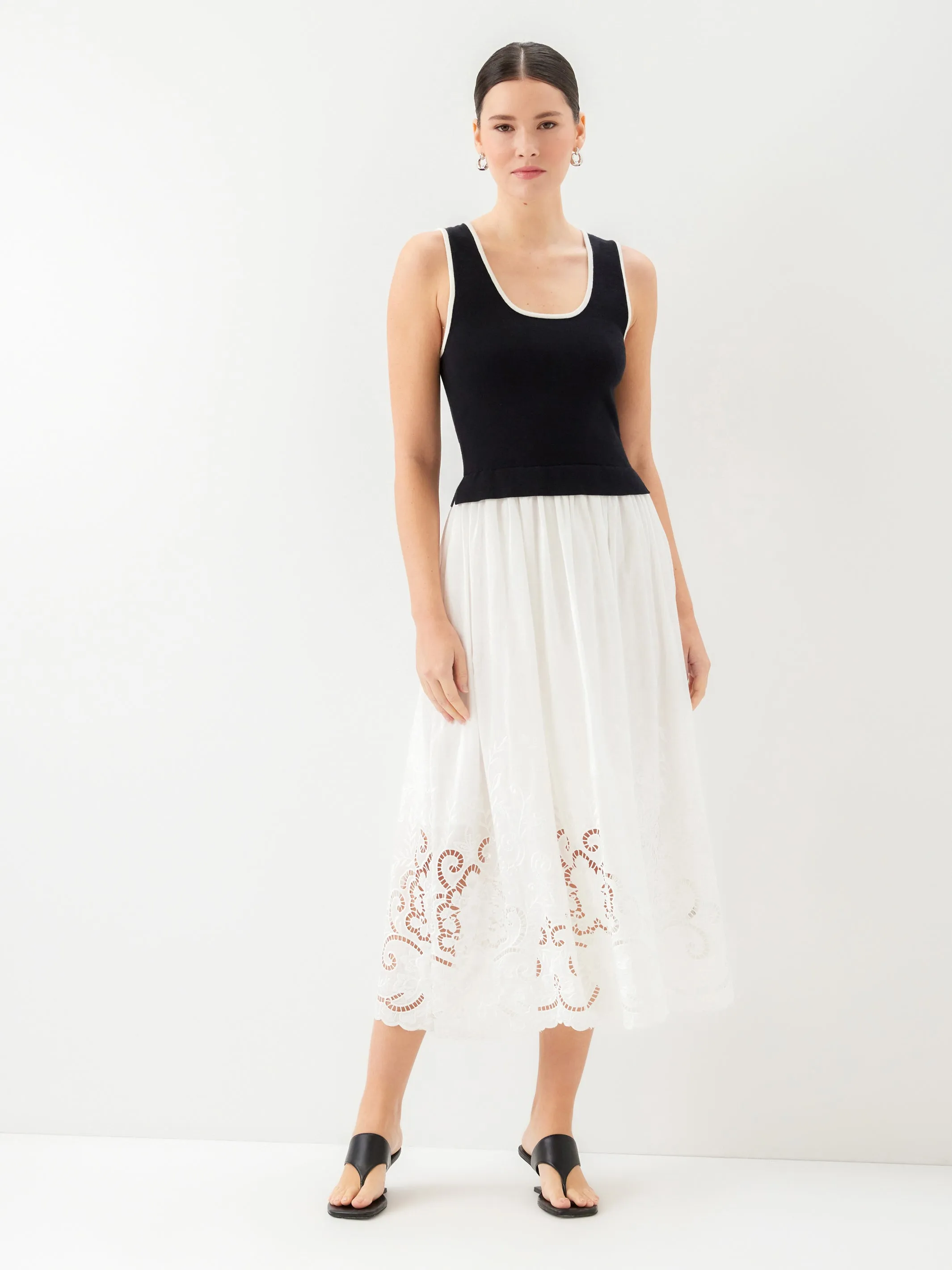 Alicia Contrast Midi Dress sold by Fifteen Twenty product image thumbnail 4