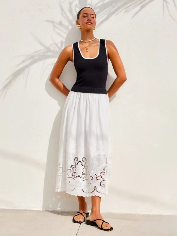 Alicia Contrast Midi Dress made by Fifteen Twenty