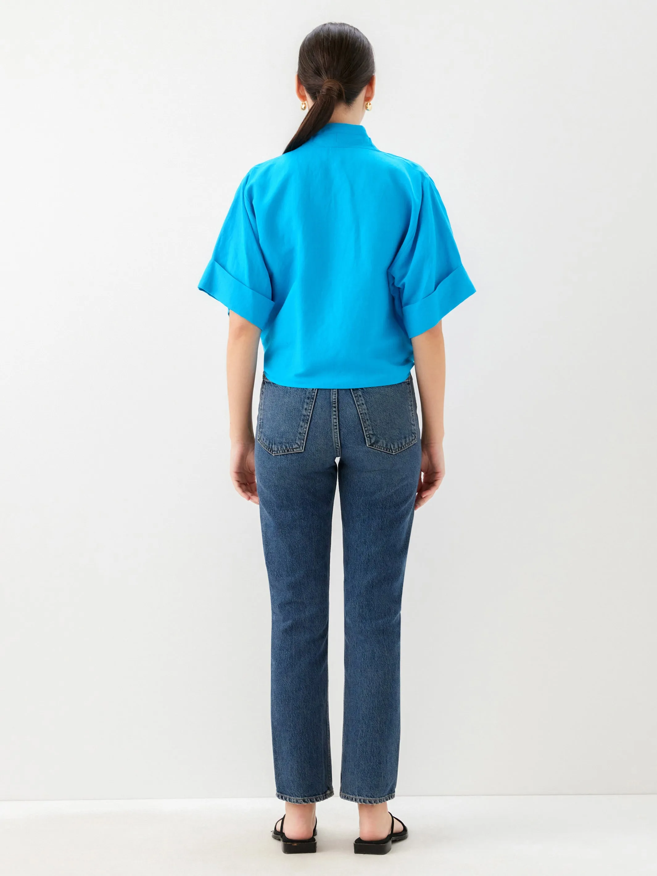 Janice Cuffed Sleeve Tie-Front Top sold by Fifteen Twenty product image thumbnail 4