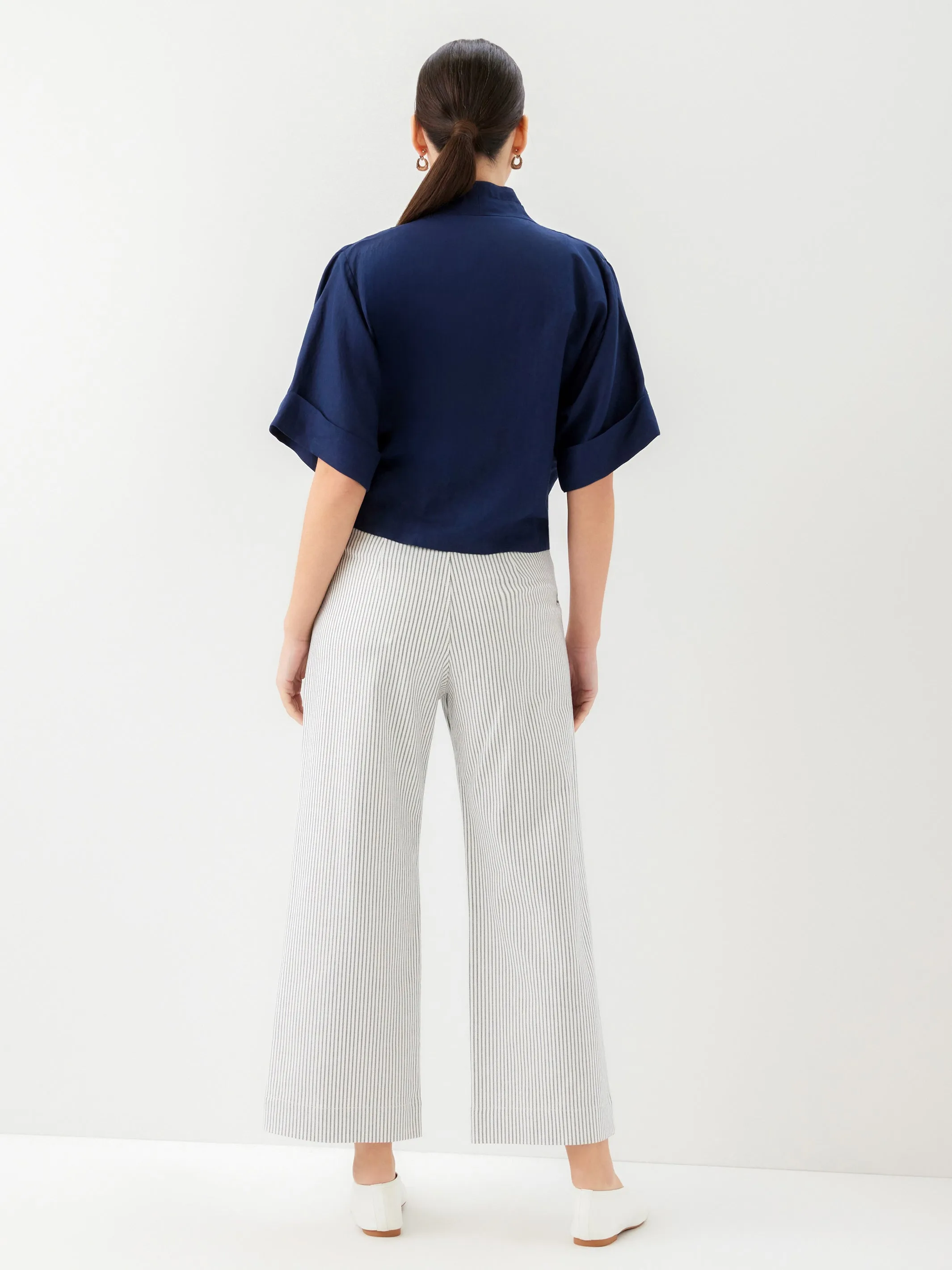 Janice Cuffed Sleeve Tie-Front Top sold by Fifteen Twenty product image thumbnail 5