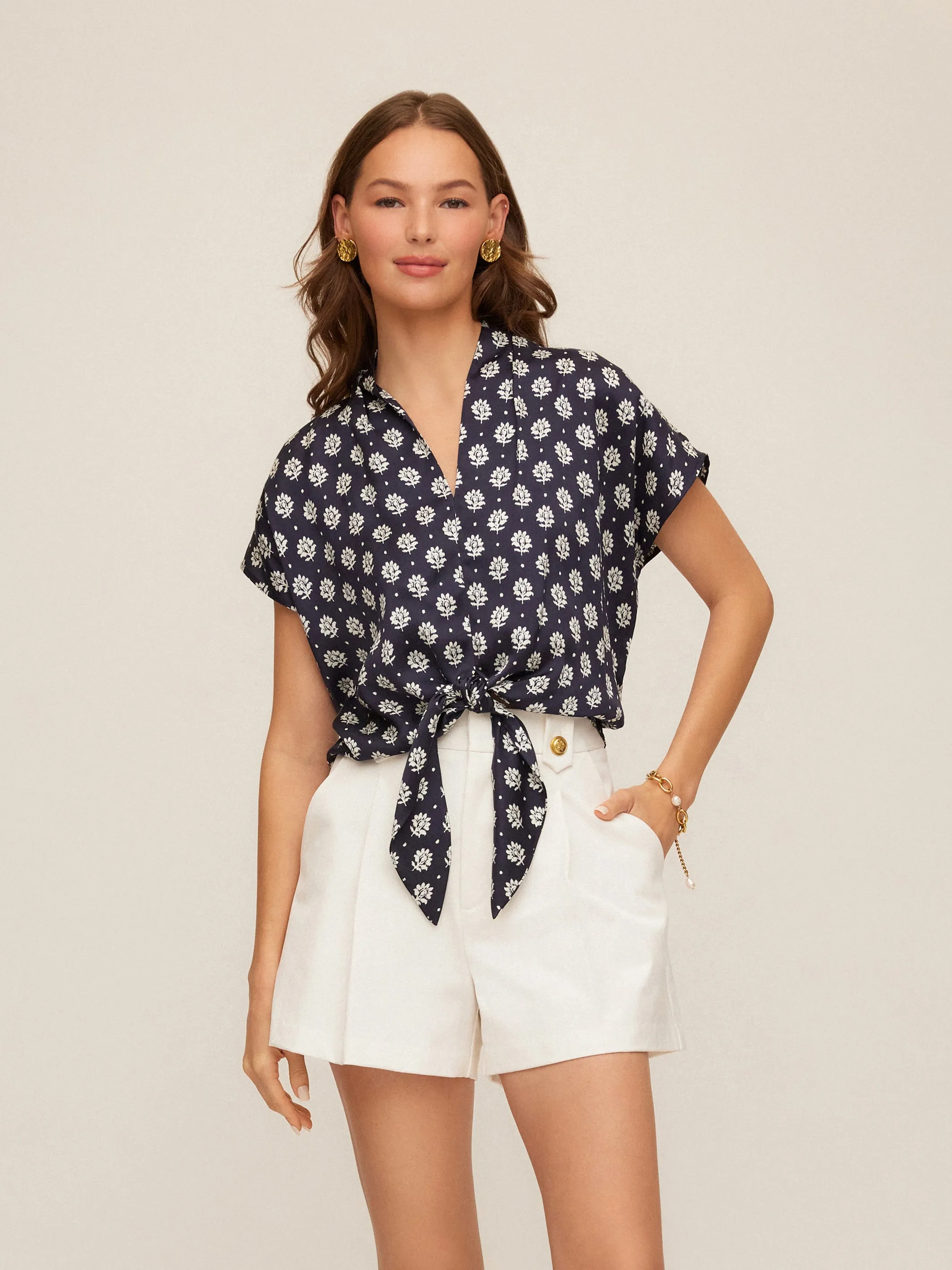 Maria Tie-Front Top sold by Fifteen Twenty product image thumbnail 5