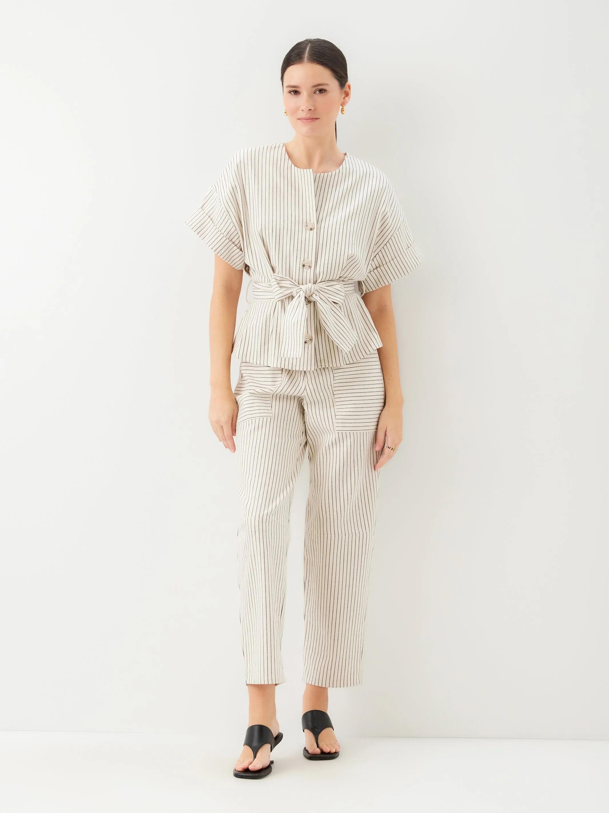 Belted Button-Up Top sold by Fifteen Twenty product image thumbnail 5