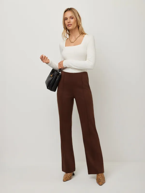 Ellie Faux Suede Bootcut Pants made by Fifteen Twenty