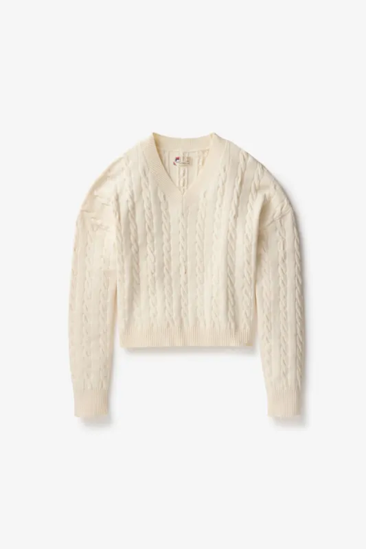 Baseline Chunky V-Neck Sweater sold by Fila