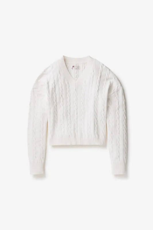 Baseline Chunky V-Neck Sweater sold by Fila