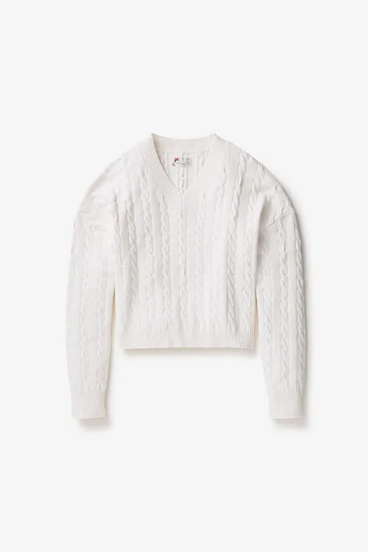 Baseline Chunky V-Neck Sweater sold by Fila