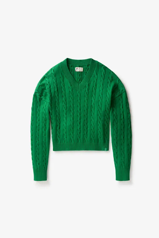 Baseline Chunky V-Neck Sweater sold by Fila