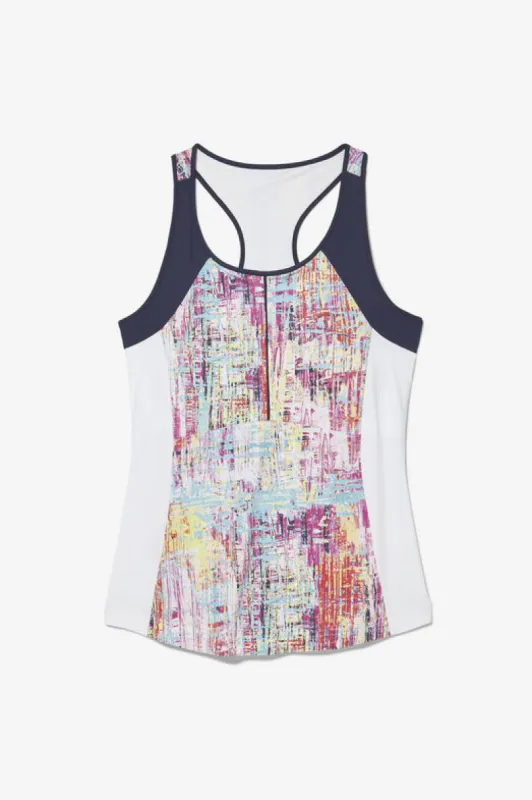 Alley Printed Racerback Tank sold by Fila