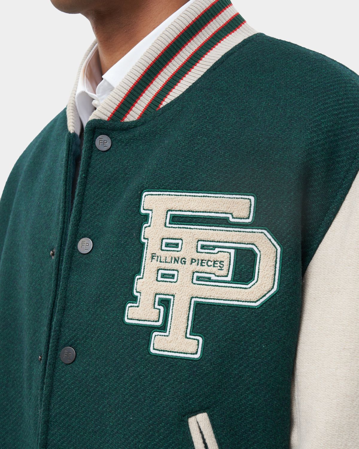 Varsity Jacket Green / Off White sold by Filling Pieces product image thumbnail 4