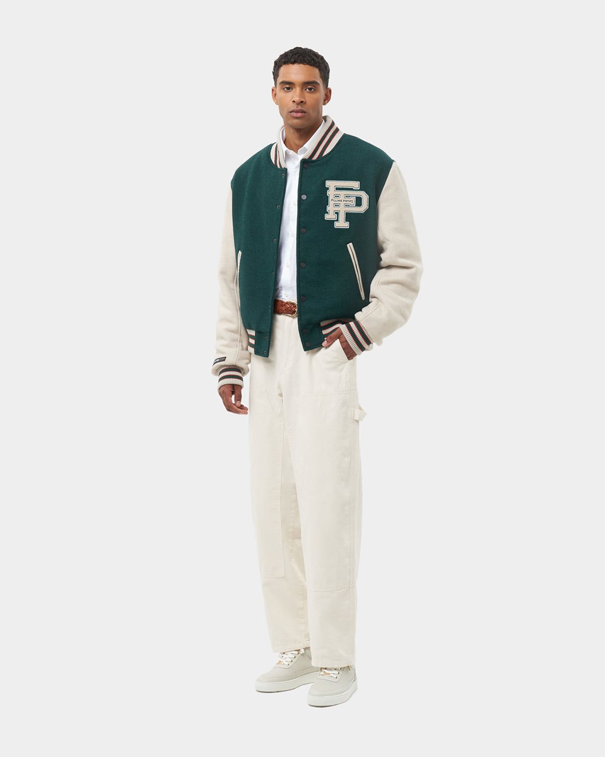 Varsity Jacket Green / Off White sold by Filling Pieces