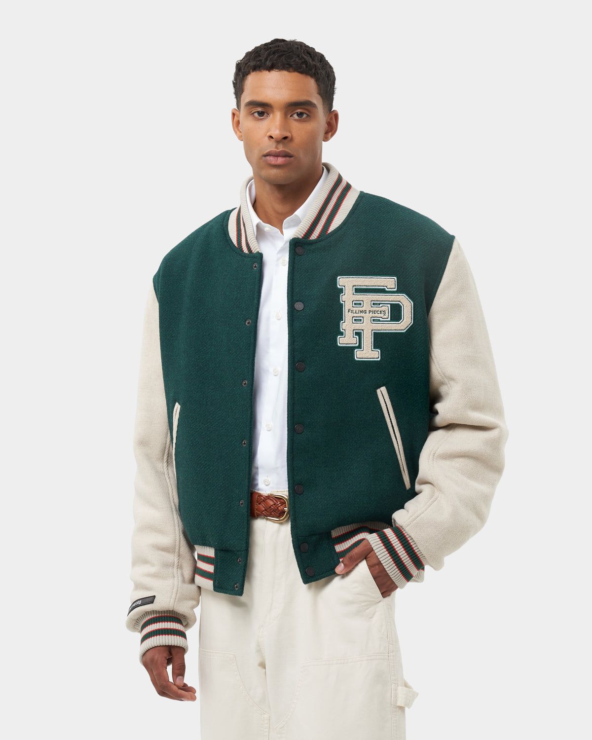 Varsity Jacket Green / Off White sold by Filling Pieces product image thumbnail 2