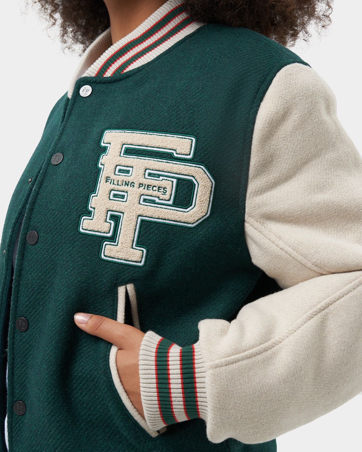 Varsity Jacket Green / Off White sold by Filling Pieces product image thumbnail 12