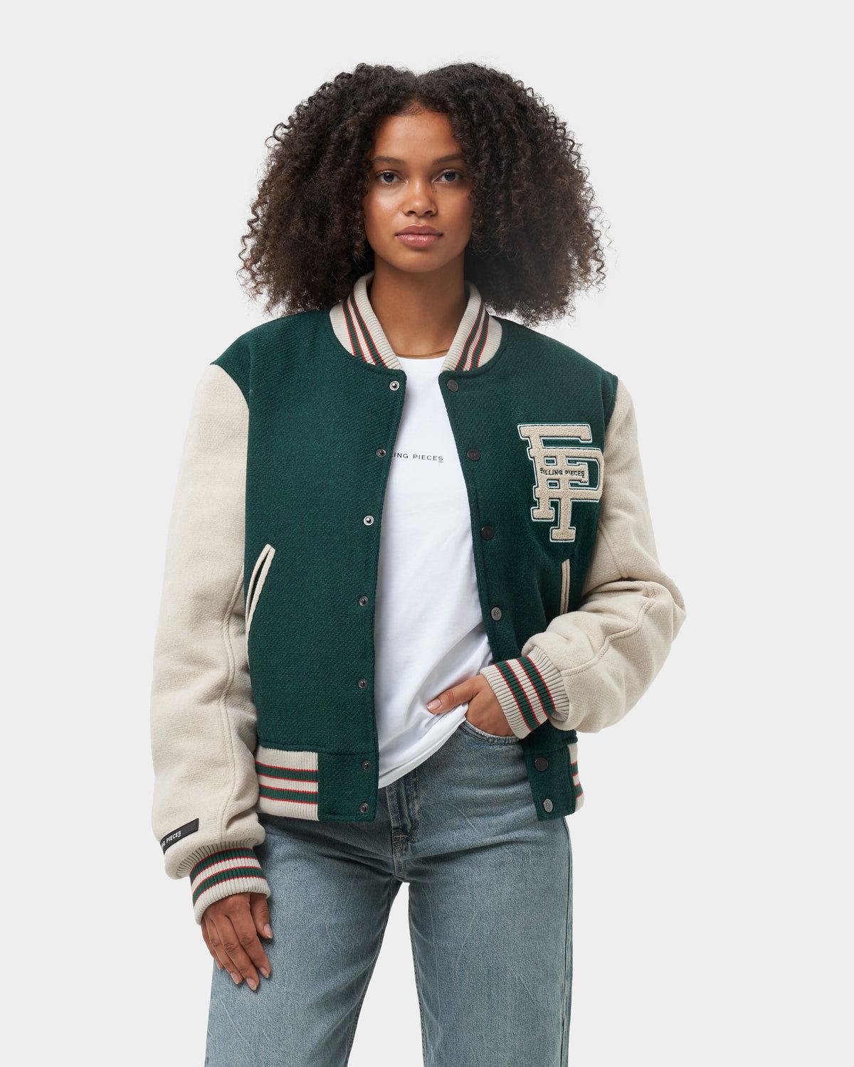 Varsity Jacket Green / Off White sold by Filling Pieces product image thumbnail 11