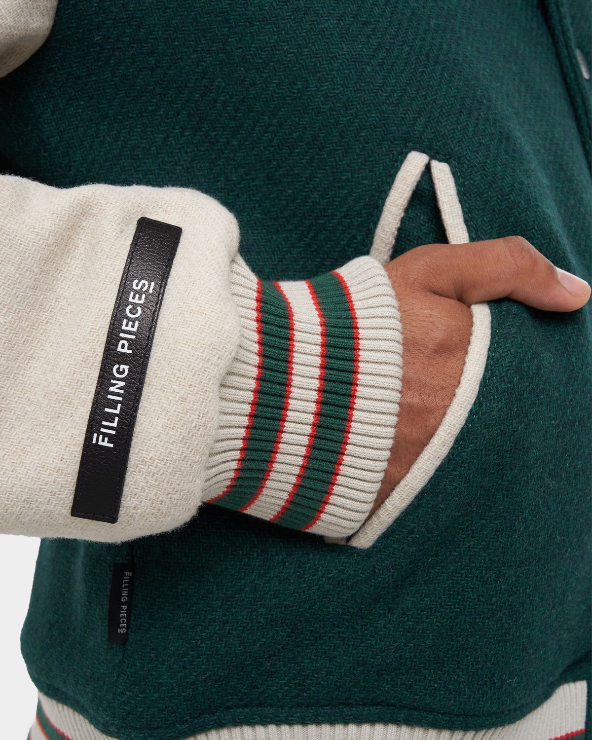 Varsity Jacket Green / Off White sold by Filling Pieces product image thumbnail 5