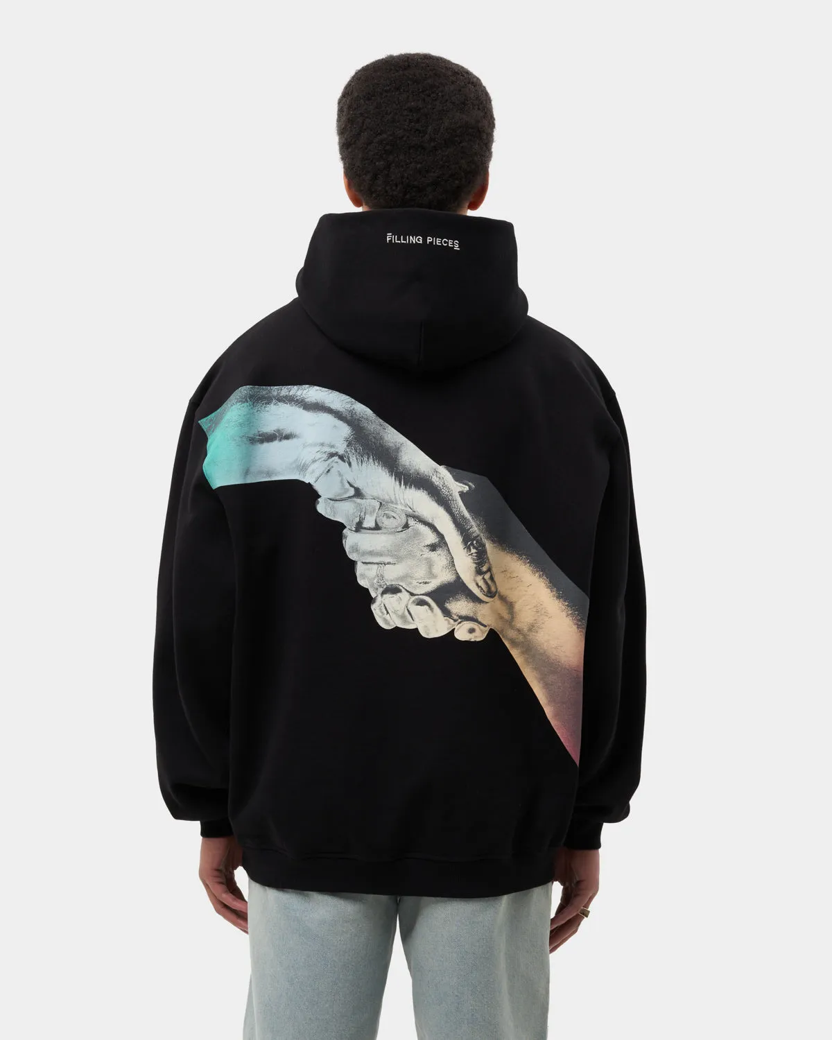 Hoodie Gradient Handshake Black sold by Filling Pieces