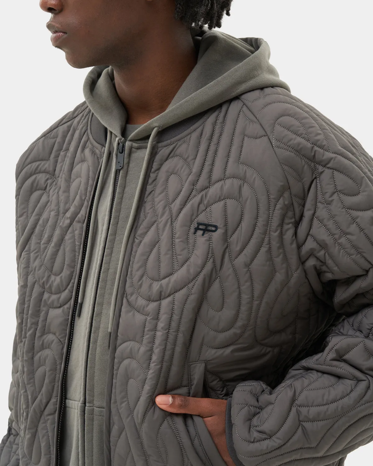 Bomber Quilted Gunmetal sold by Filling Pieces product image thumbnail 4