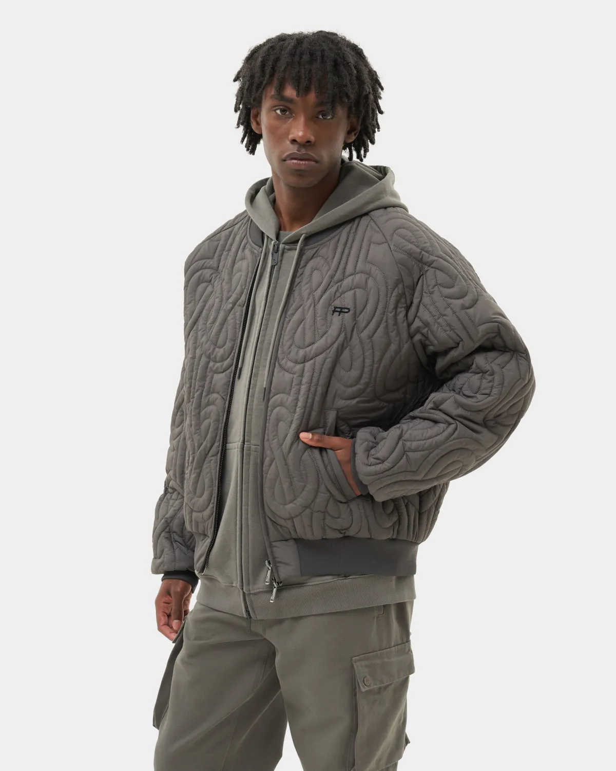 Bomber Quilted Gunmetal sold by Filling Pieces product image thumbnail 5