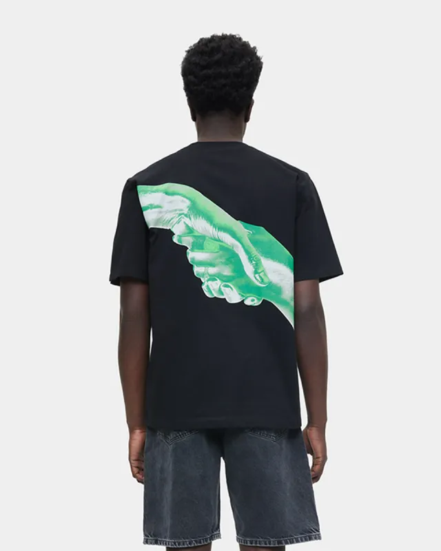 T-shirt Handshake Black / Green made by Filling Pieces