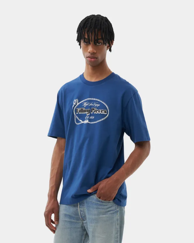 Tee High Sea Voyage Navy Peony made by Filling Pieces