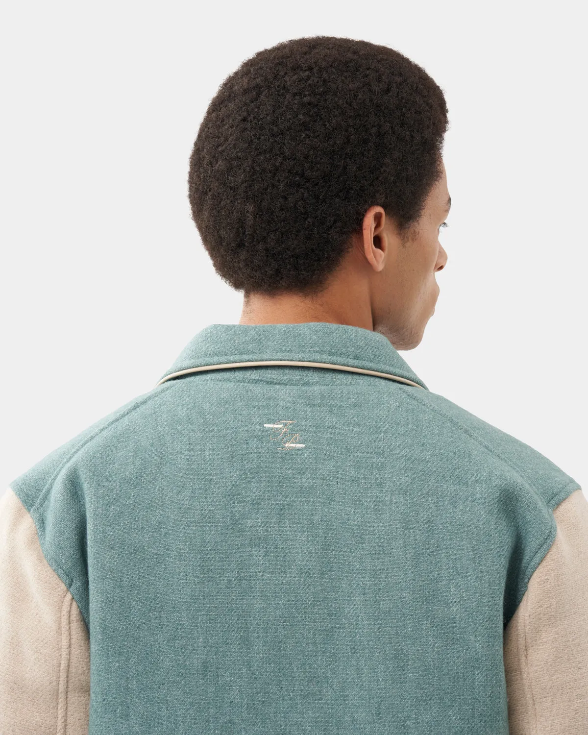 Varsity Jacket Sage Green sold by Filling Pieces product image thumbnail 4