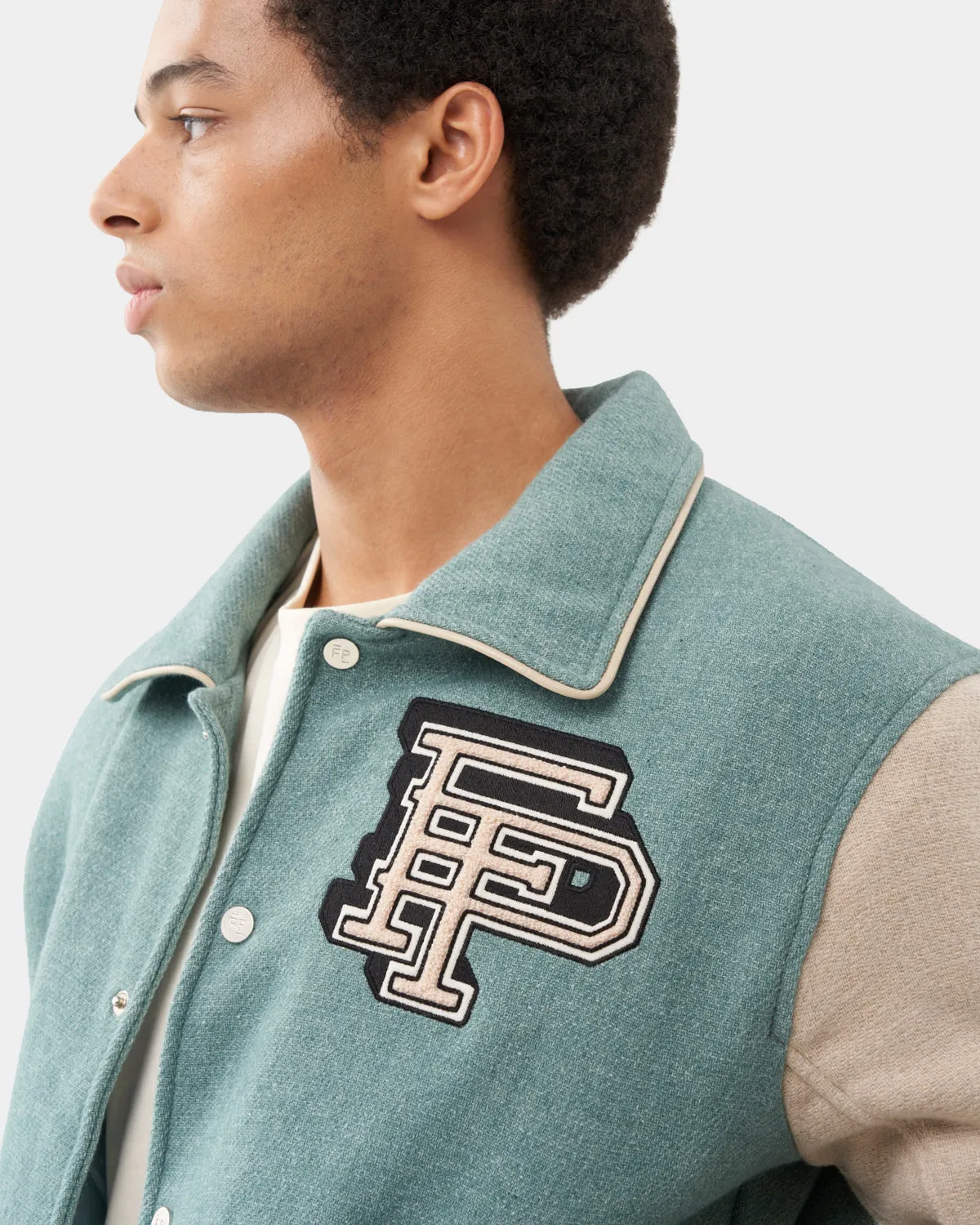 Varsity Jacket Sage Green sold by Filling Pieces product image thumbnail 3