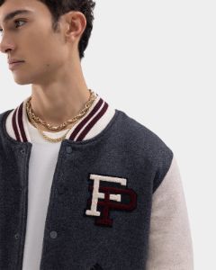 Varsity Jacket Dark Grey / Off White sold by Filling Pieces