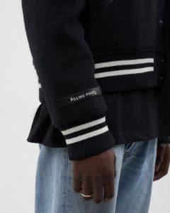 Varsity Jacket Black / White sold by Filling Pieces