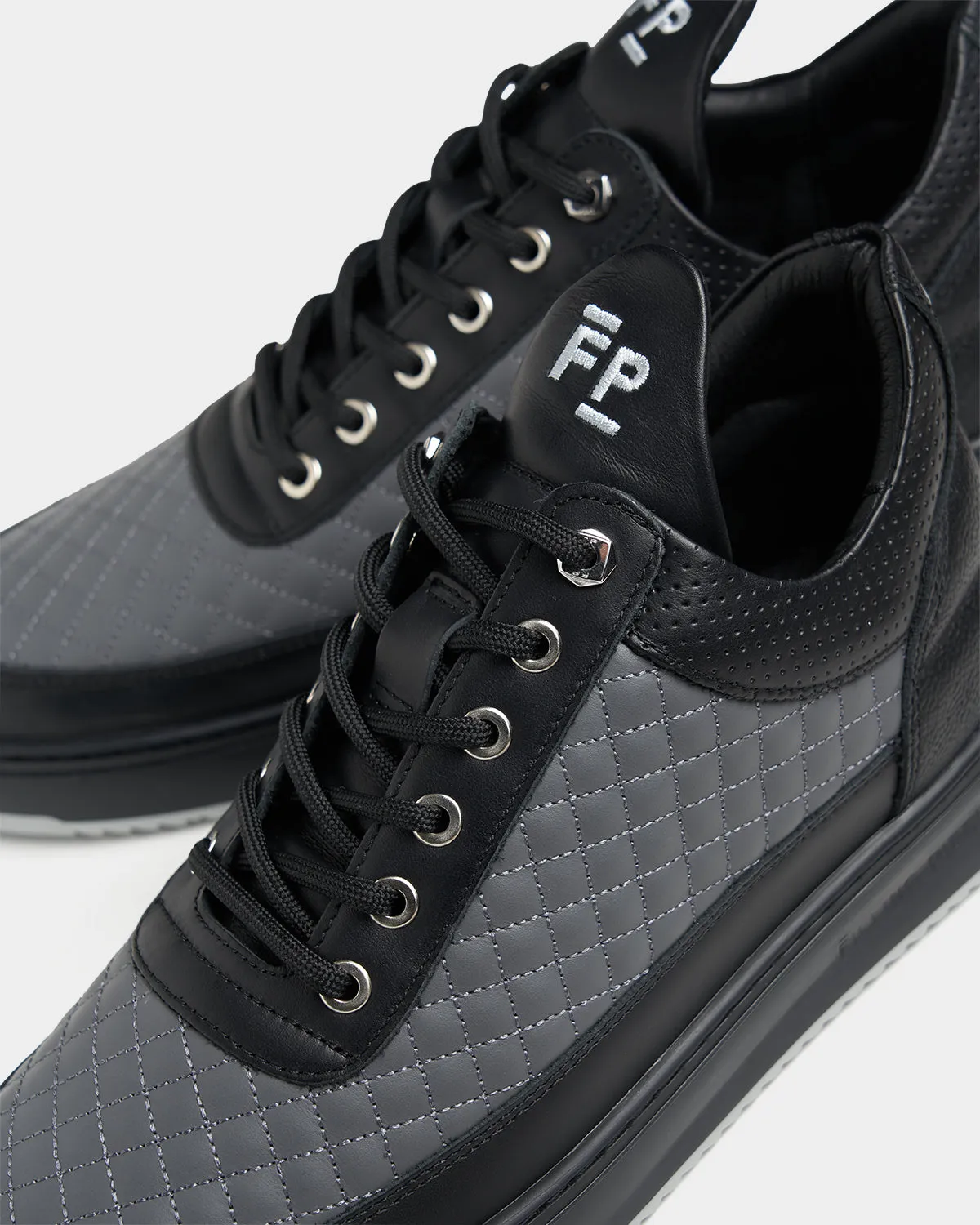 Low Top Quilted Dark Grey sold by Filling Pieces product image thumbnail 3